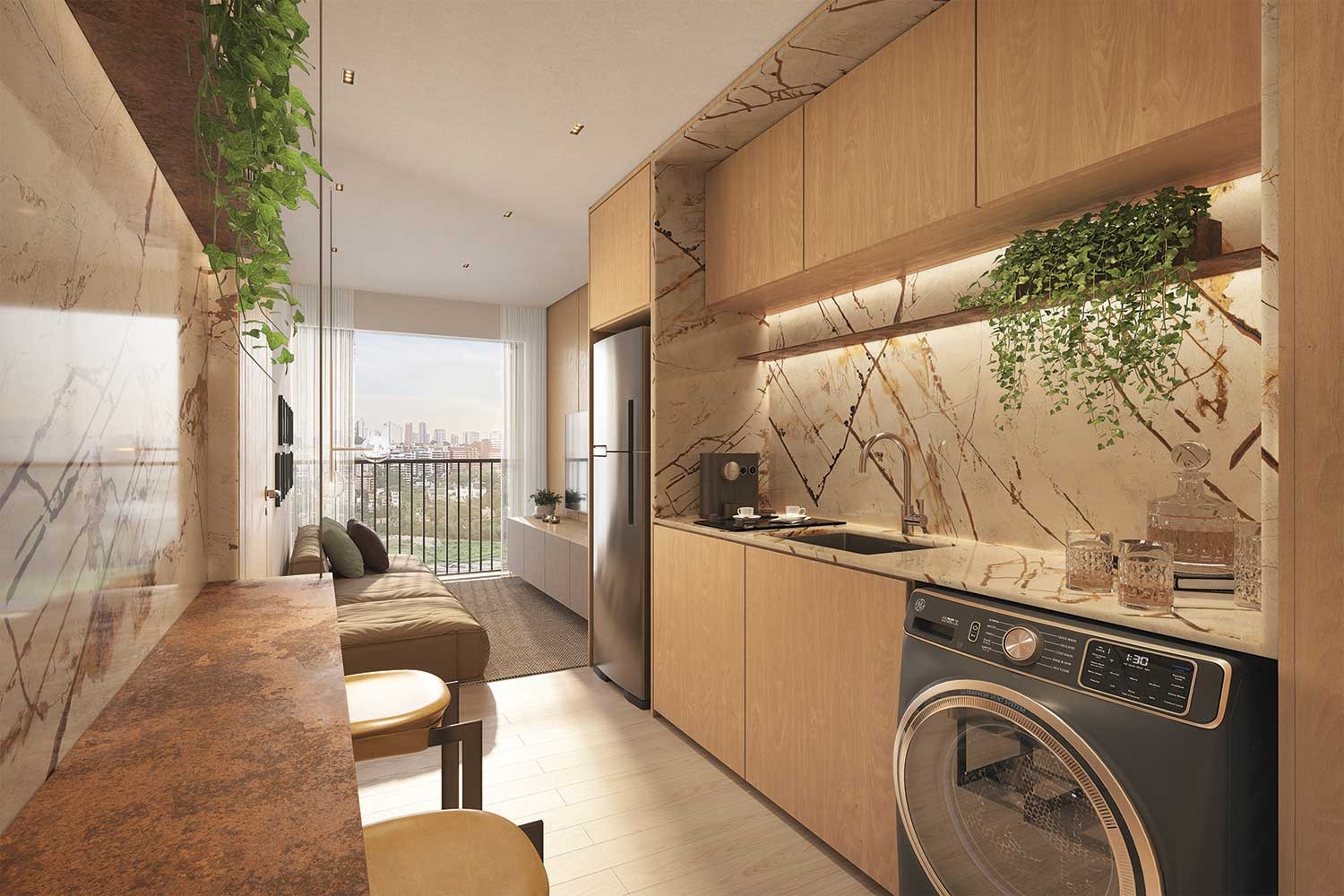 1 Dormitório — 31 m²